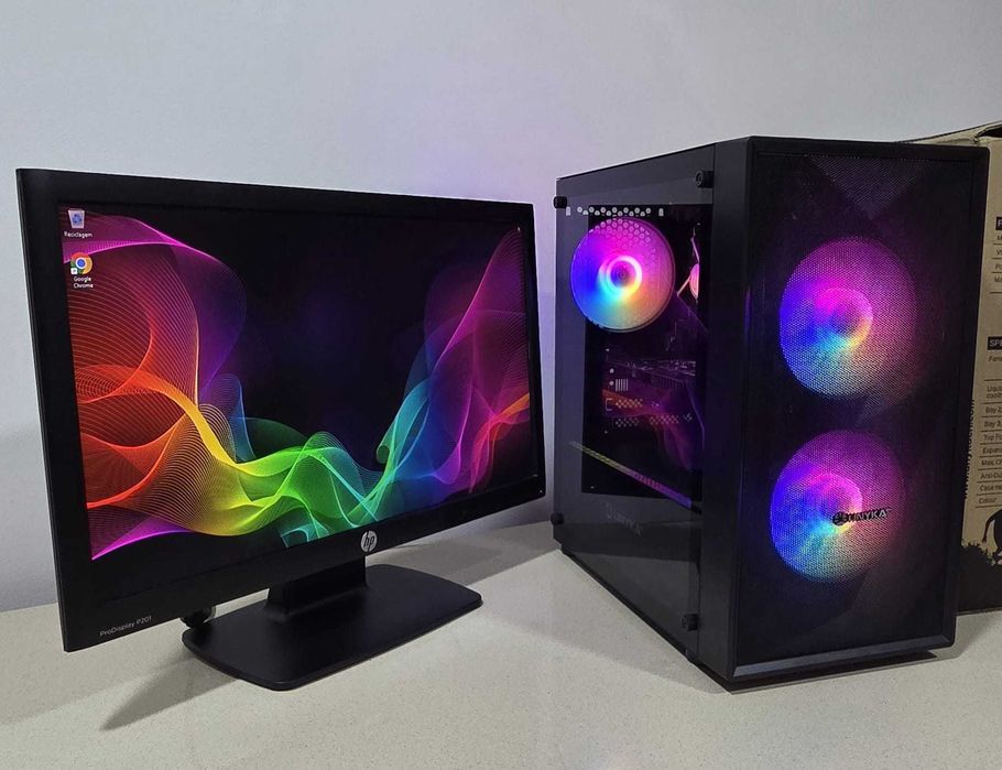 Computador Core i5 com OFERTA de monitor HP Pro de 20 polegadas /Windows + Office / com Caixa e os plásticos de origem.
