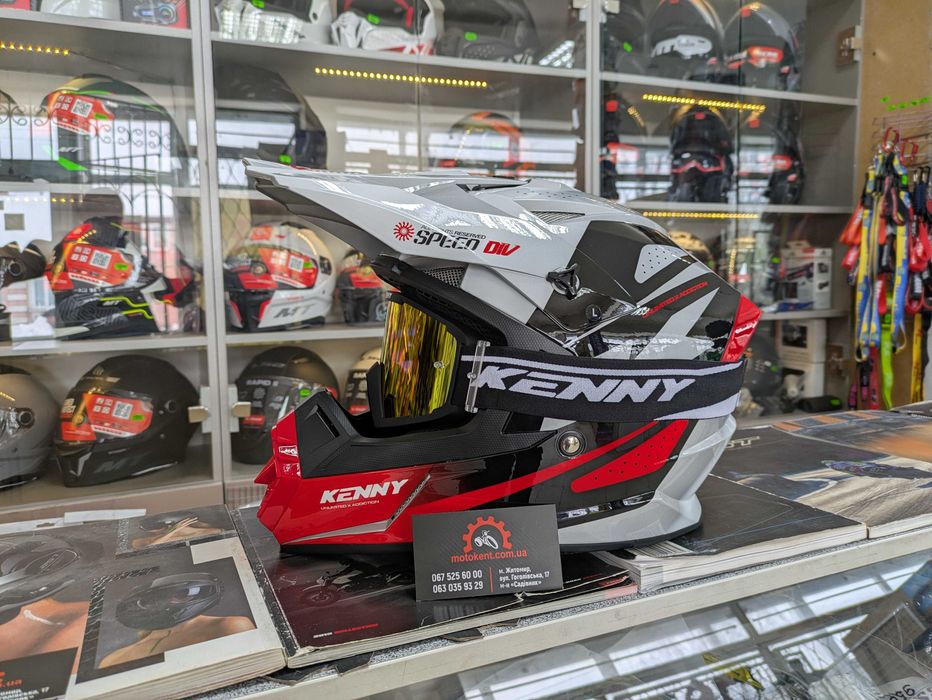 Мото шолом кросовий єндуро Kenny Track Speed мотошолом для мотокросу