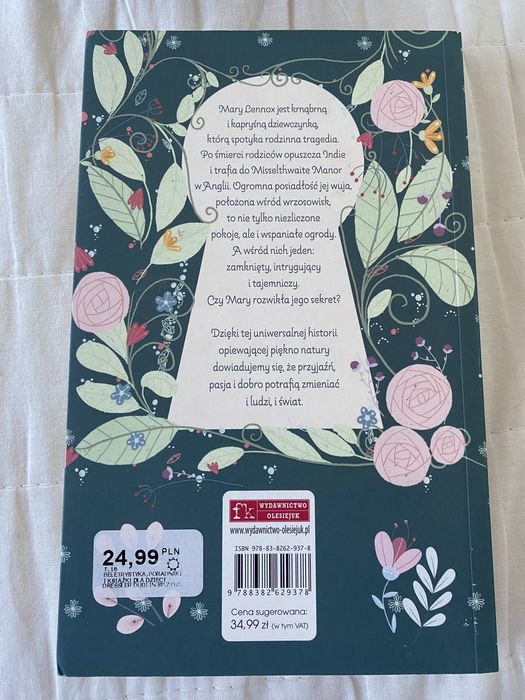 Ksiażka tajemniczy ogród Fransec Hodgson Burnett
