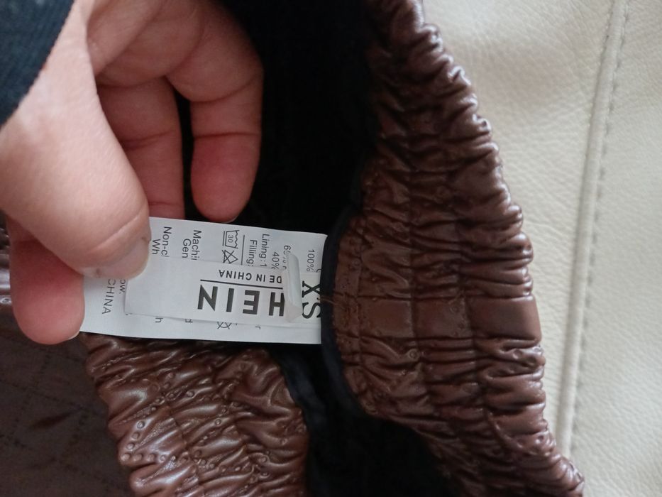 Calções de ecopele Shein