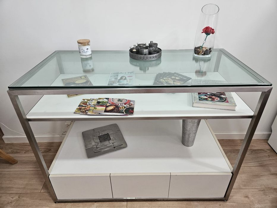 Ilha, consola, bancada para cozinha, loja ou jardim