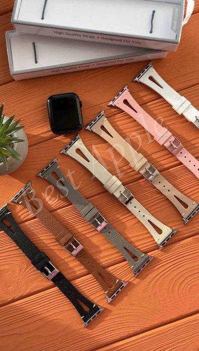 Кожаный ремешок T-style HERMES для Apple Watch 38/40/41mm, 42/44/45mm