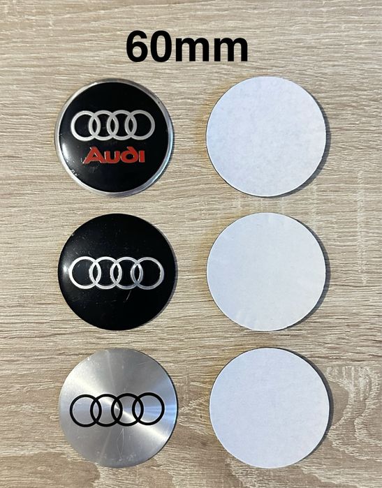 Conjunto 4 Centros Jantes Audi 56mm 60mm 61mm 65mm 68mm 69mm 77mm
