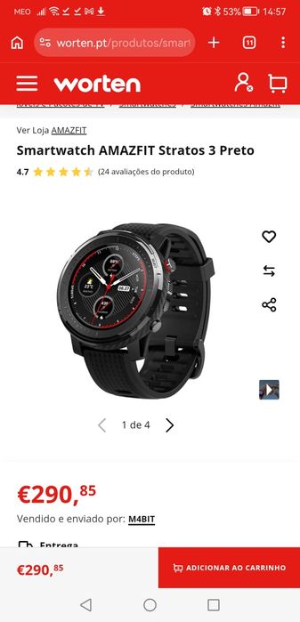Relógio amazfit stratos 3 NOVO