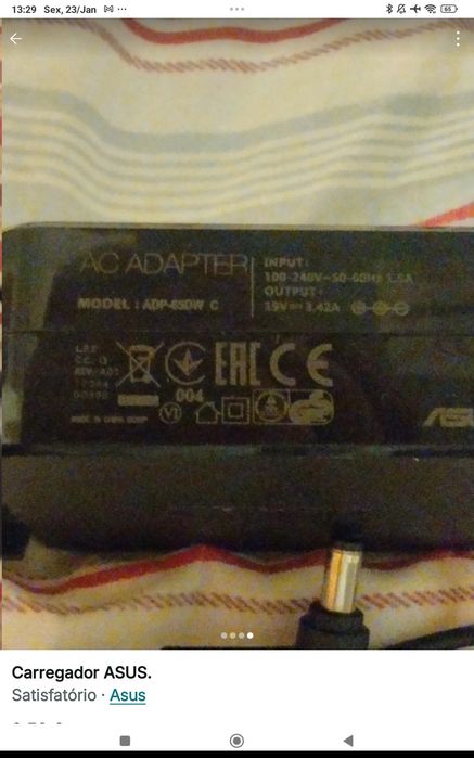 Carregador em bom estado
