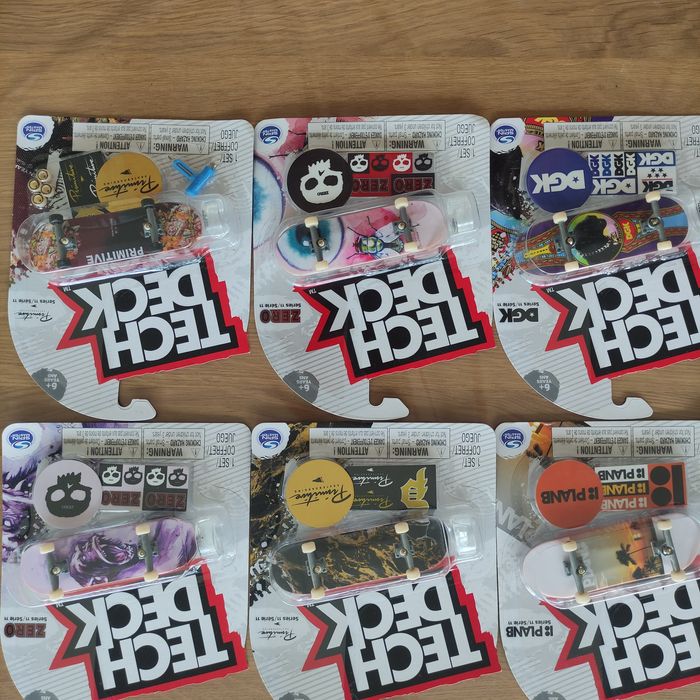 Zestaw deskorolka Tech Deck, fingerboard, DGK, Primitive, PlanB.