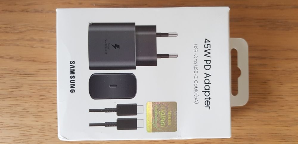 Samsung 45WAT Oryginalna Ładowarka+Kabel 1metr Box