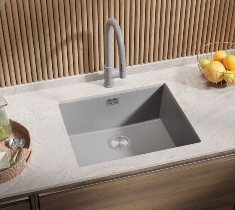 Zlewozmywak podwieszany (podblatowy) granitowy jednokomorowy z najwięk