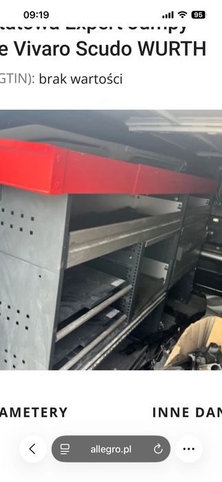 Zabudowa serwisowa warsztatowa Expert Jumpy Proace Vivaro Scudo WURTH