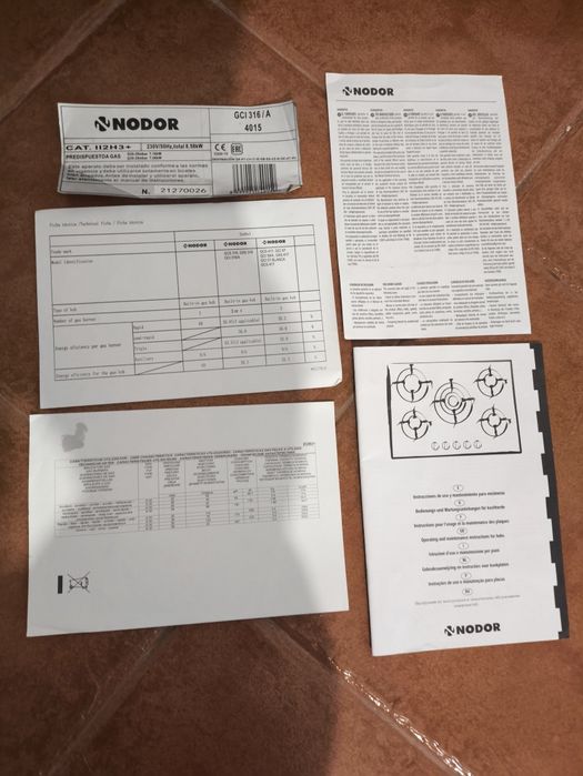 Fogão NODOR a gás Modelo GCI 316/A 4015