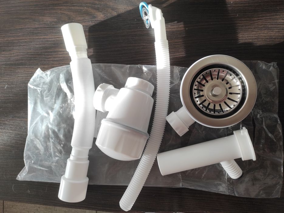 Сифон для мойки з переливом