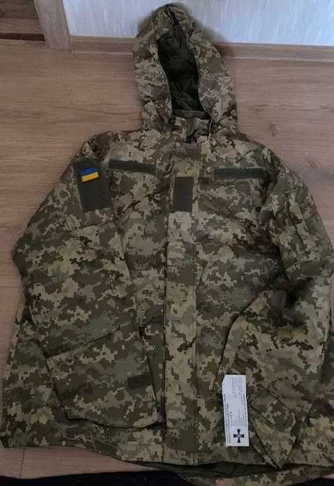 Куртка вітровологозахисна зимова демісезонна (КВВЗ) з утеплювачем (УКВВЗ) ACU PAT/MM-14, Розмір ЗСУ 62/4, матеріал 50% бавовна / 50% Поліестер