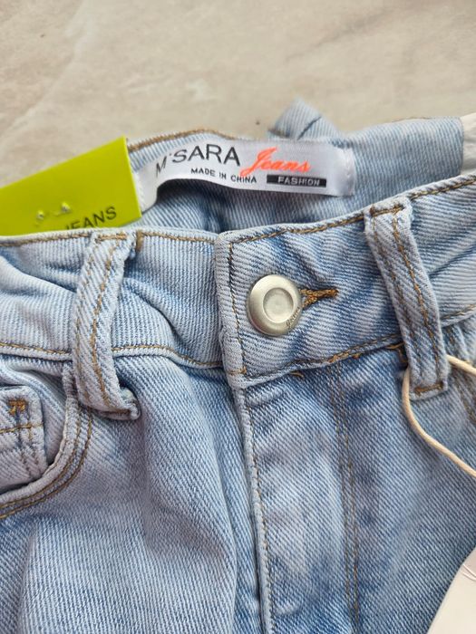 Spodnie jeans m.sara XS z paskiem
