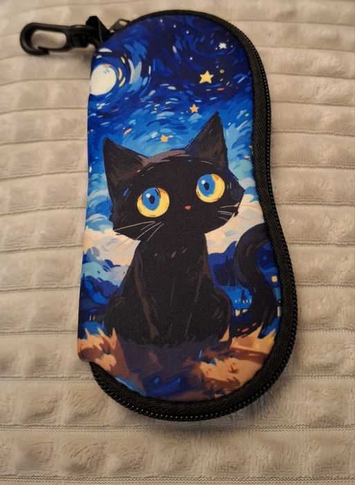 Etui na okulary z kotem Piankowe Nowe Prezent