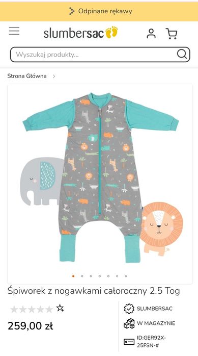 Śpiworek z nogawkami Bawełniany rozmiar 98-104