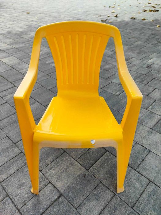Krzesełka ogrodowe dla dziecka 3 sztuki żółte