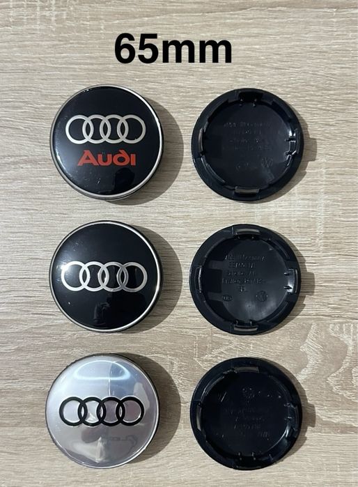 Conjunto 4 Centros Jantes Audi 56mm 60mm 61mm 65mm 68mm 69mm 77mm