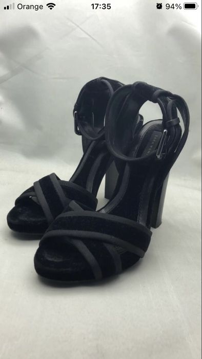 Sandały damskie Zara zamsz 38