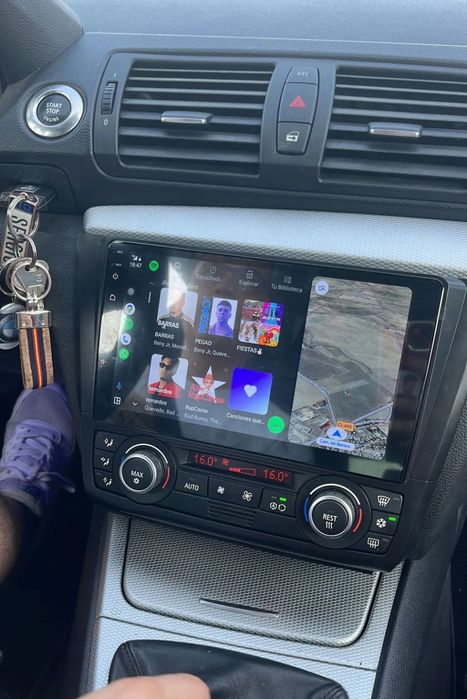 Rádio Android 14 com GPS BMW E81 E82 E87 E88 (Novo)