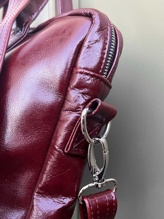 Elegancka skórzana męska torba na ramię z paskiem, Miler Menswear