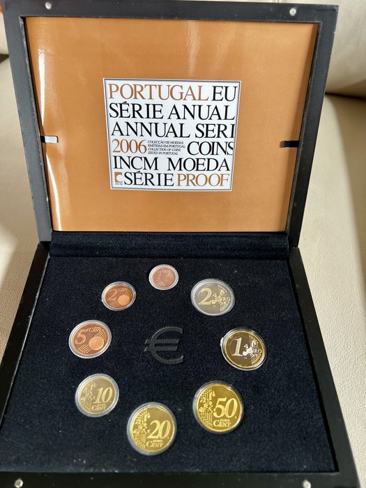 Série Proof 2006 INCM – 8 Moedas Euro – Caixa Original + Certificado