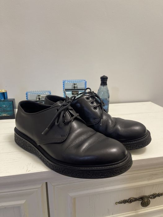 Оригинал Мужские Кожанные Дерби Saint Laurent Paris Hugo 25 Leather Derby