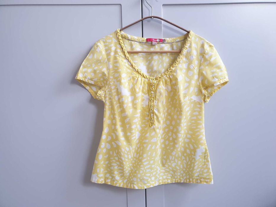 Żółta bluzka koszula t-shirt Boden 36 38
