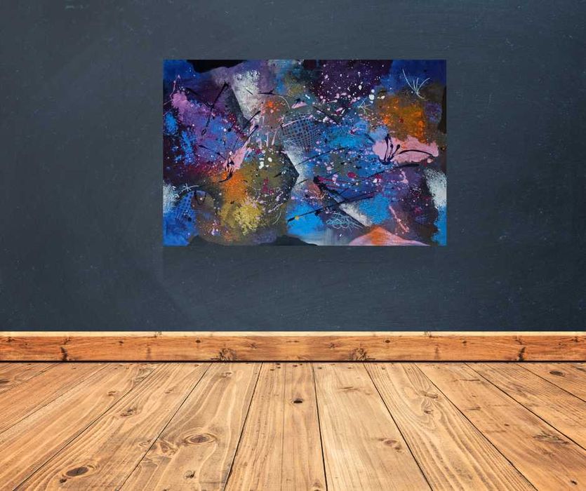 W ekspresji barw.  Obraz abstrakcyjny 60 x 90