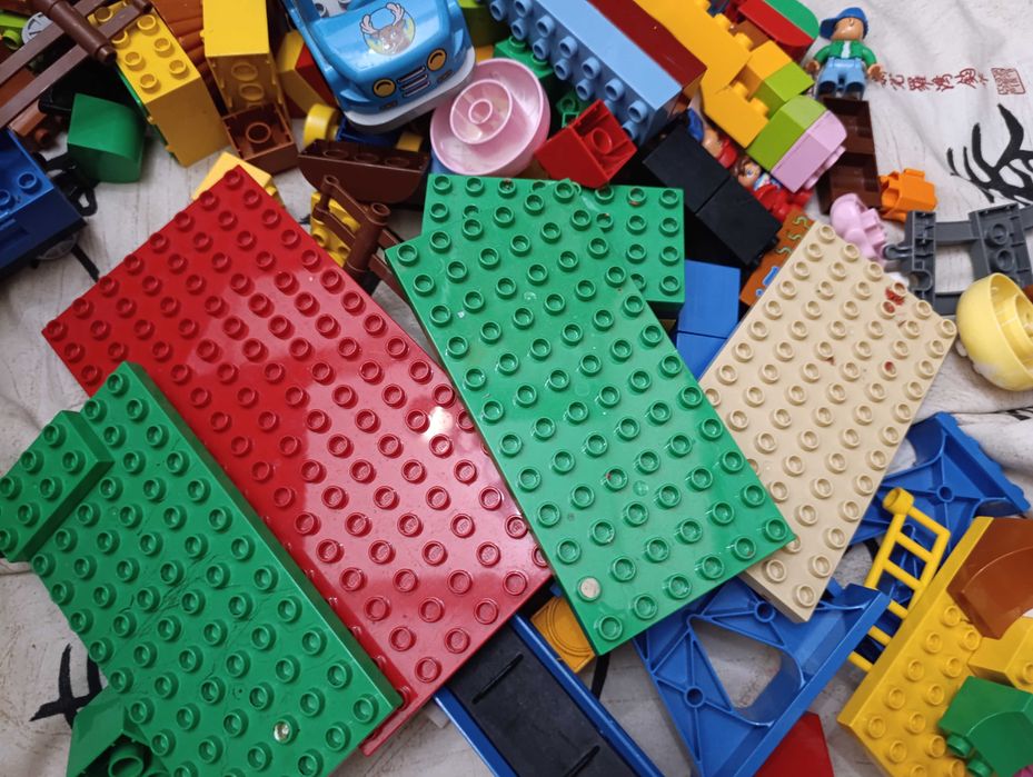 Лего дупло багато залізна дорога міст будівельний кран тварини блоки