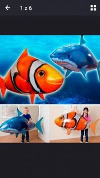 Air Swimmers, Balon Latająca ryba Nemo i Rekin, sterowana zabawka