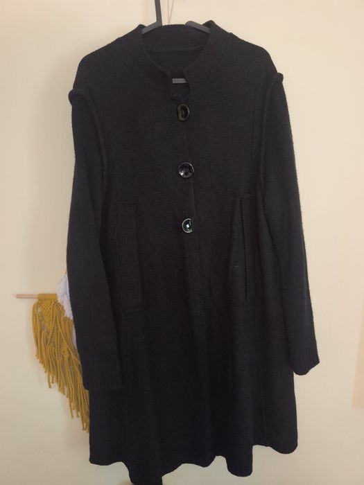 Płaszczyk kardigan czarny 46 xxl