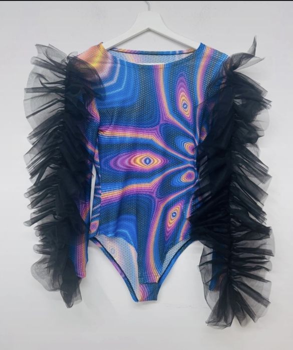 BE TRASH psychedelic body M techno rave cyberpunk neon NOWE 600 PLN
