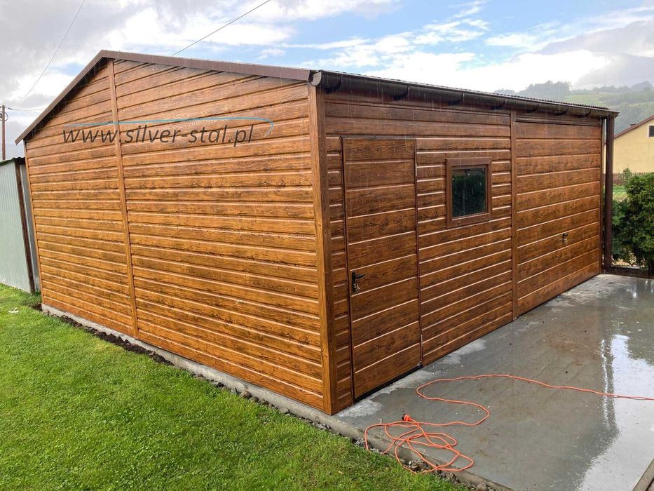Garaż blaszany 6x6 6x5 , wiaty , hale , garaże blaszane, Silver-Stal
