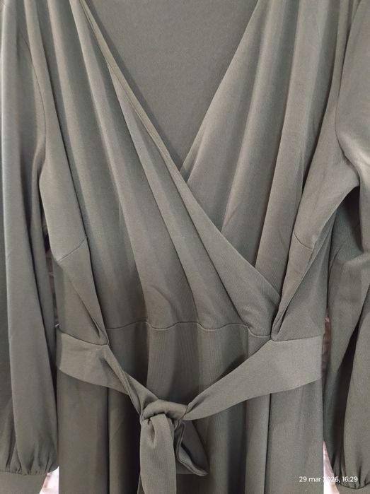 Sukienka H&M khaki komunia okazja r.44/46/48
