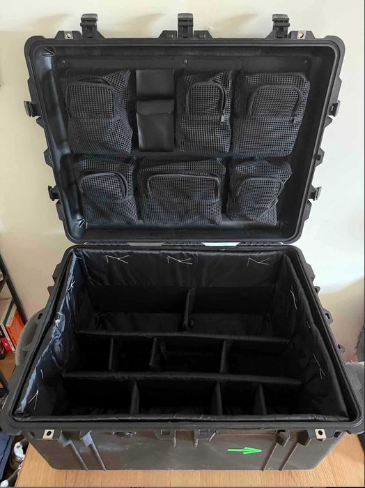COMO NOVA peli 1630 mala de transporte pelican case 1630 c divisórias