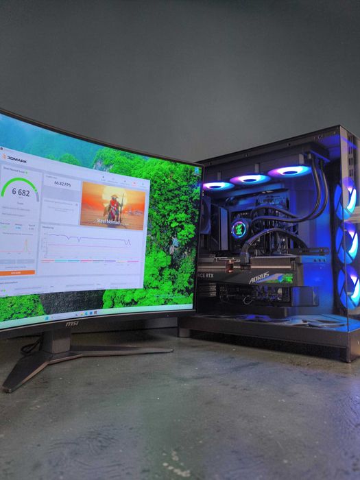 KOMPUTER Gamingowy – full AORUS | 7800X3D + RTX 4080 SUPER | NZXT H9 Flow