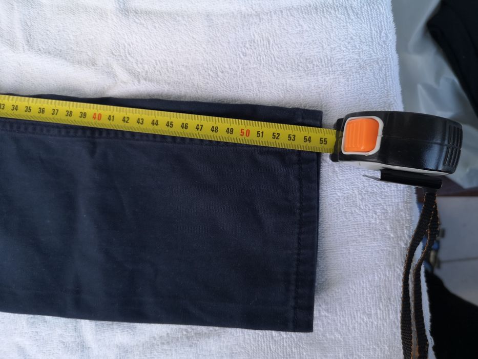 Granatowe eleganckie materiałowe regulowane spodnie h&m 134