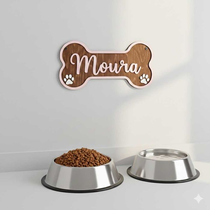 Placa nome para animal de estimação   - PERSONALIZADA
