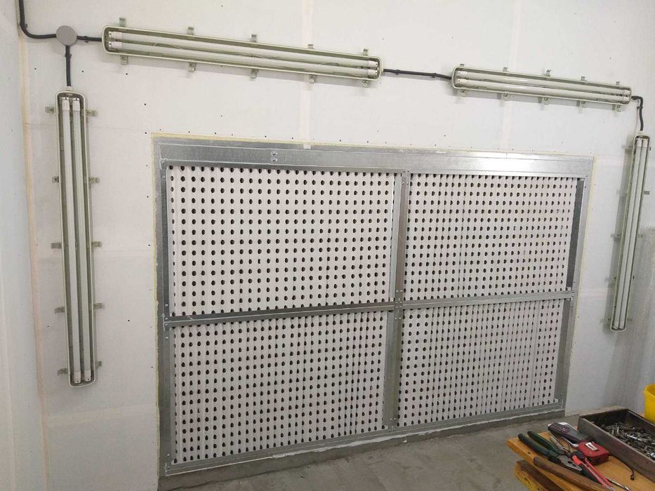 Покрасочная малярная камера сухой фильтрации с вытяжной вентиляцией