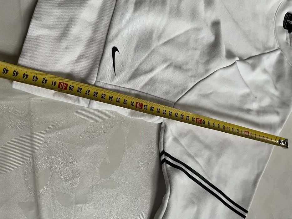 Nike Pro dri-fit bluza bawełniana oversize krótka logo M/L krem