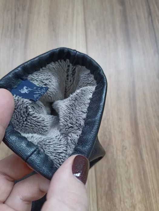 продам довгі шкіряні утеплені рукавиці