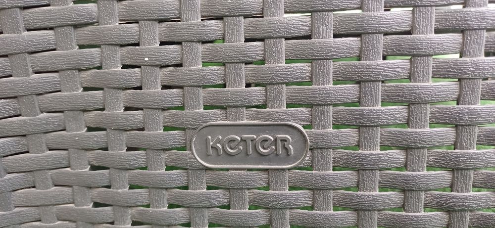 KETER sofa ogrodowa 2 os/ ławka tarasowa rattan grafit