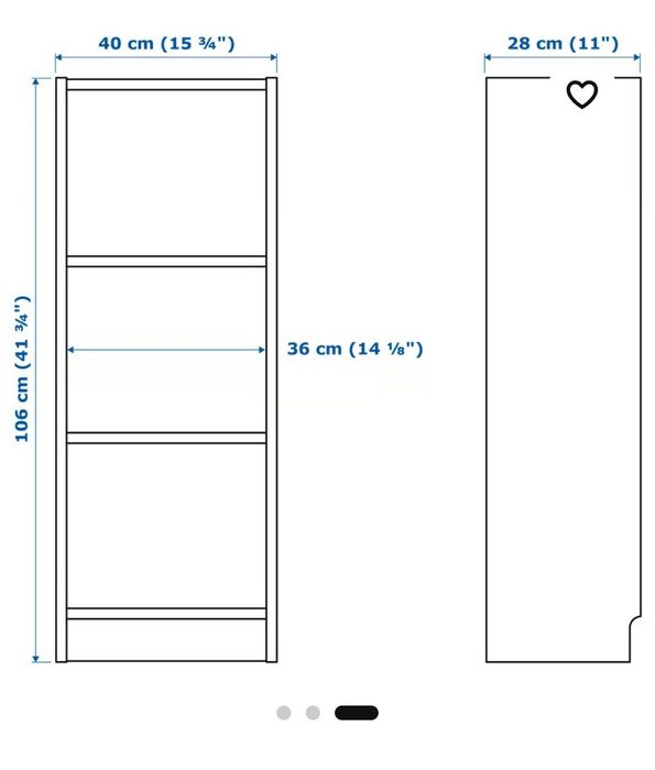 Estante, branco 40x28x106cm