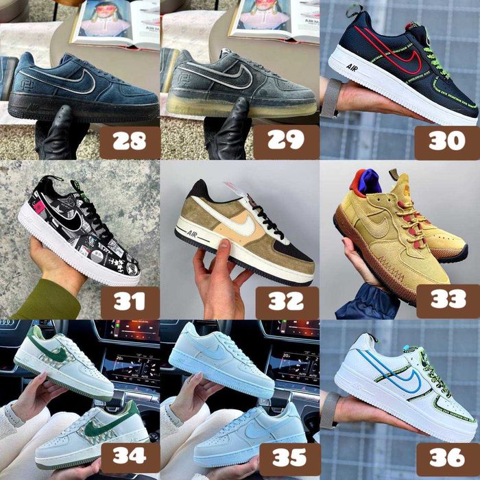 ‼️Відправляємо БЕЗ передплати Кросівки Nike Air Force 1 в усіх кольорах | Розміри 36 - 45 | Унісекс | Відправлення щодня‼️