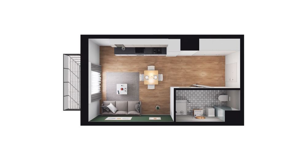 1-pokojowe mieszkanie 29m2 + balkon