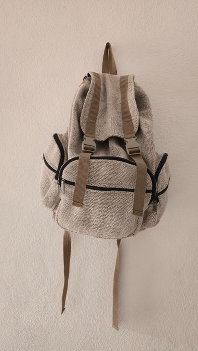 Mochila de cânhamo e algodão