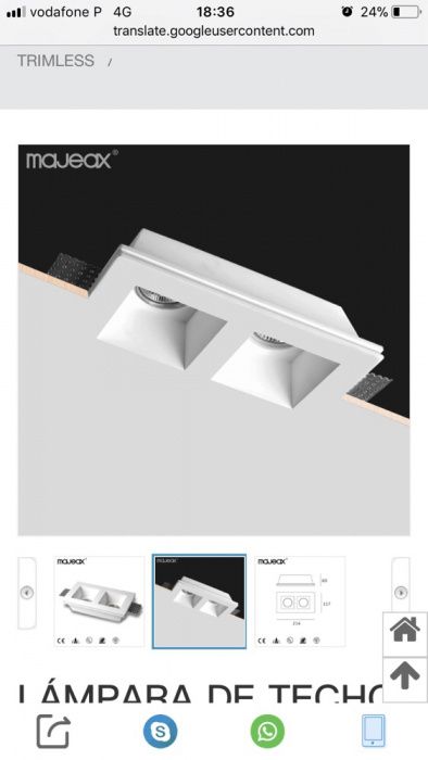 Projetor de encastrar lâmpadas Led gu10. Aplique tecto