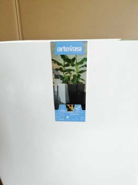 Donica wysoka biała 40x40x78