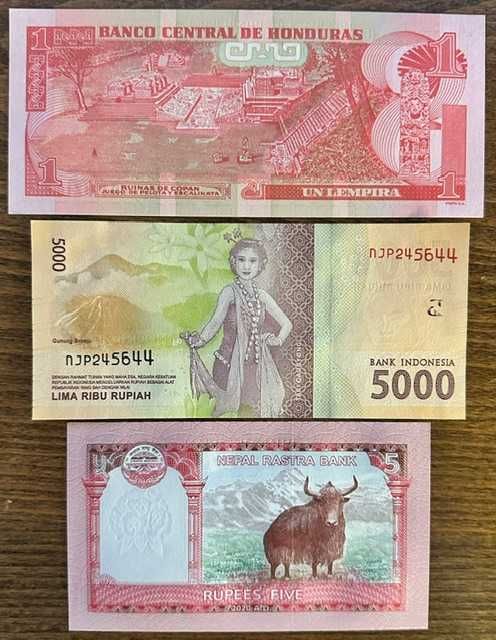 LOTE DE 20 NOTAS NOVAS DE TODO O MUNDO - TODAS UNC