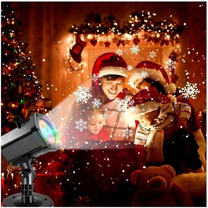 Projektor Laserowy Led RGB 12w1 Świąteczny Ogrodowy Dom Lampki Choinka